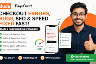 duda pagecloud checkout error bug mobile issue slow speed payment fix seo