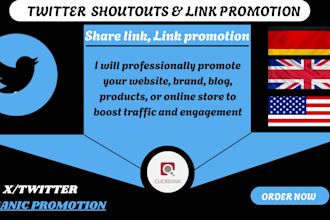 do twitter shoutouts, twltter sharing, share link to 80m UK USA fb ig audience