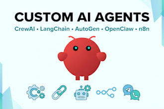 build custom ai agents using crewai langchain autogen openclaw n8n automation