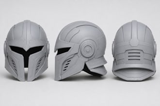 create a 3d printable helmet stl for cosplay