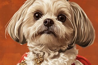 draw your dog or any pets into cartoon