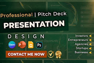 design a compelling investor pitch deck or startup presentation that gets funded
