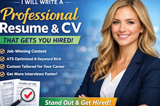 write a professional resume and CV for you
