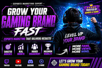 promote your esports team gaming brand or twitch channel fast