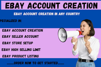 ebay account creation, account setup, ebay business account creation