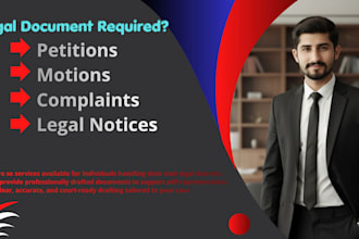 draft legal contracts, agreements, motions and petitions