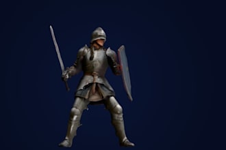 model and rig 3d character, unreal engine, game character for game and animation
