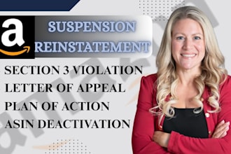 write amazon poa, suspension appeal and reinstatement for section 3 issues