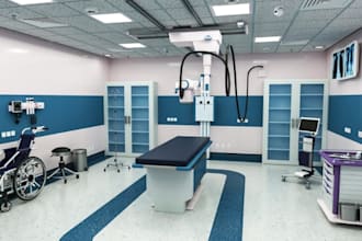 create realistic cgi 3d hospital, pharmacy, icu and medical facility designs