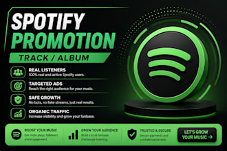 do targeted spotify promotion campaign for real streams and growth
