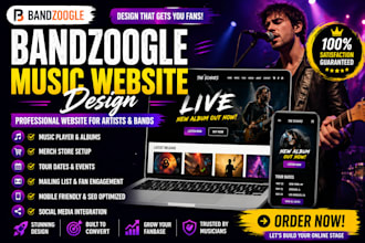 design bandzoogle music website for artists and bands