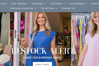 design shopify fashion website and boutique clothing store