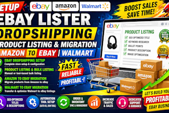 setup ebay lister dropshipping product listing migration amazon to ebay walmart