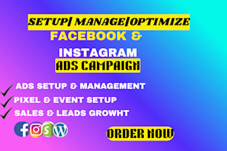 setup manage facebook ads campaing instergram ads meta pixel