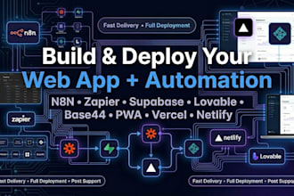 integrate n8n zapier base44 webapp deploy lovable supabase pwa on vercel netlify