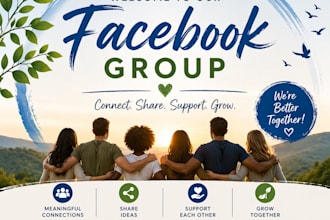grow your facebook group with real and active members