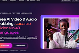 develop saas ai dubbing website, ai online video translation, video dub app