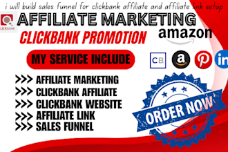 build sales funnel for clickbank affiliate and affiliate link setup