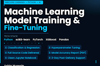 build and train a machine learning model using python scikit learn or pytorch