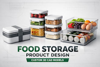 design lunch boxes containers spice racks fridge bins product cad development