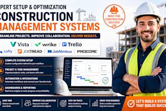 setup vista wrike trelo lofty jobtread jobnimbus procore construction management