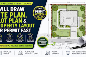 draw site plan, plot plan or property layout for permit fast