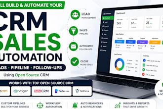 build and automate CRM sales pipeline espocrm vtiger suitecrm perfex monday crm