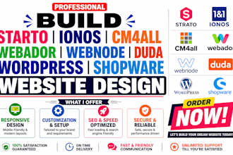 build starto ionos cm4all webador webnode duda wordpress shopware website design