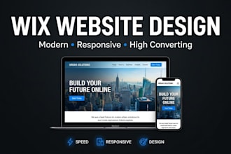 build landing page on wix, build a wix store or redesign wix website