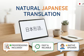 natural and accurate japanese translation by native speaker