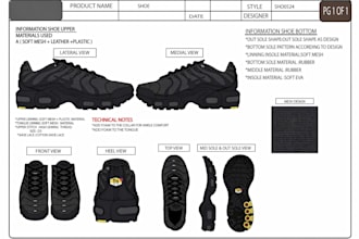 design a shoe tech pack to streamline your footwear production