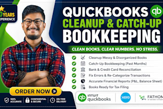 do quickbooks bookkeeping cleanup and catch up bookkeeping for messy books