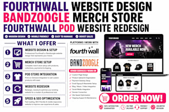fourthwall website design bandzoogle merch store fourthwall pod website redesign