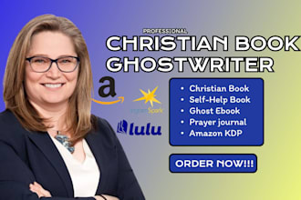 christian ebook ghostwriting, daily devotional ghost ebook prayer journal design