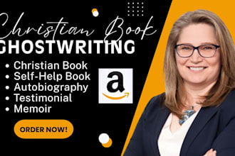 christian ghostwrite memoir autobiography, testimonial, christian self help book