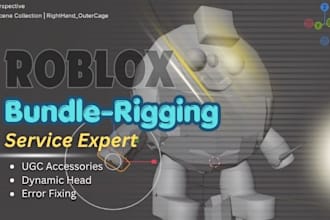 create brainrot character model with complete bundle rigging