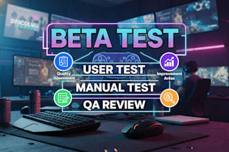 user test beta test manual test saas website app game and provide feedback
