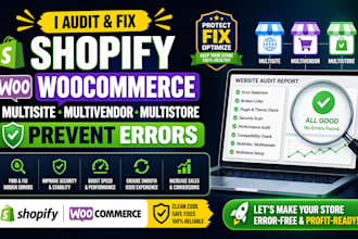 audit shopify woocommerce website multisite multivendor multistore prevent error