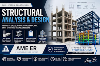 do structural analysis and design load calculation rcc and steel design