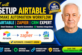 setup airtable make automation workflow airtable zapier crm expert