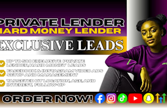 500 exclusive private lender leads, hard money lender loan leads, facebook ads