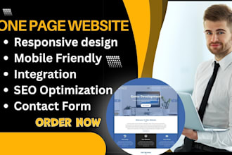 design creative one page or landing page or website design