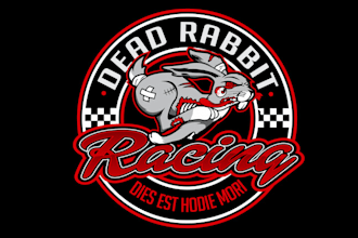 design fantastic dead rabbit racing team logo