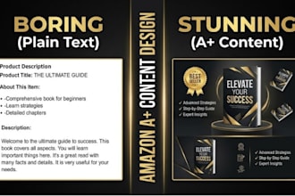 design amazon kdp a plus content, book formatting and kdp book publishing