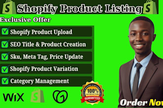 be your shopify product listing and product upload expert