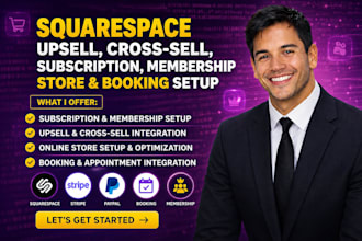 do squarespace upsell cross sell subscription membership store and booking setup