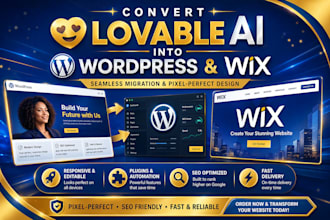 convert lovable ai to wordpress website, clone or migrate wix, replit sites