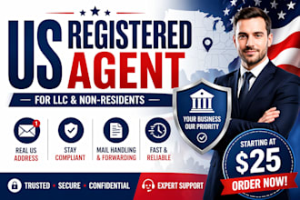be your official US registered agent for llc and business compliance