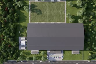 create conceptual sport complex site plan,sport stadium design,playground render