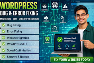 wordpress bug fixing, wordpress error fixing, wordpress migration wordpress seo